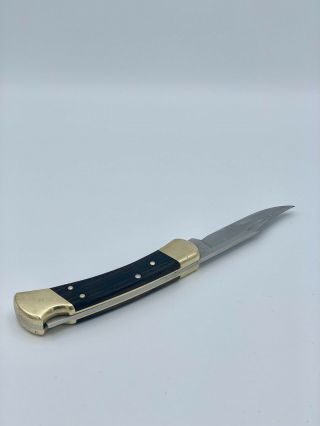 Vintage Buck Knives 110 Folding Hunter Knife With Fabric Sheath