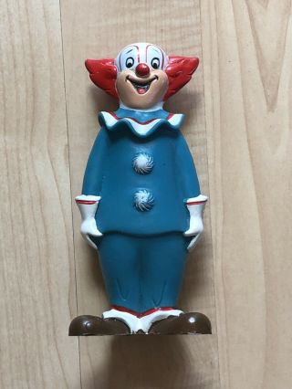 1974 Larry Harmon Bozo The Clown Vinyl Character Toy Figure Hong Kong Made Vtg