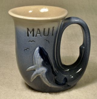 Hand Crafted Maui Horn Shaped Whale Coffee Cup Mug By K&s Hawaiian Creations