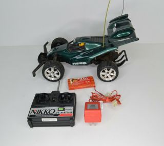 Vintage Nikko Flashback Remote Control Rc Car W/ Controller,  Battery & Charger