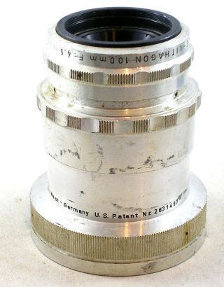 Vintage Tele - Lithagon 100mm F/4.  5 Lens For The Geiss Modified Argus C - 4