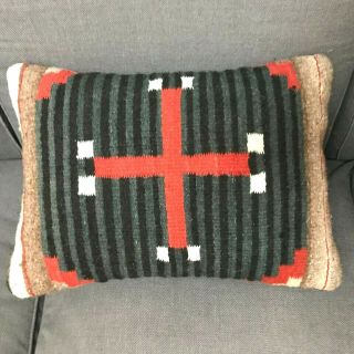 Zapotec Cushion Pillow Hand Woven Wool Mexican Arts Oaxaca Southwestern 18 X 14