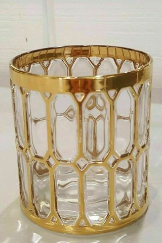 Vintage Mid - Century Modern Imperial Glass Hollywood Regence Lowball Tumbler