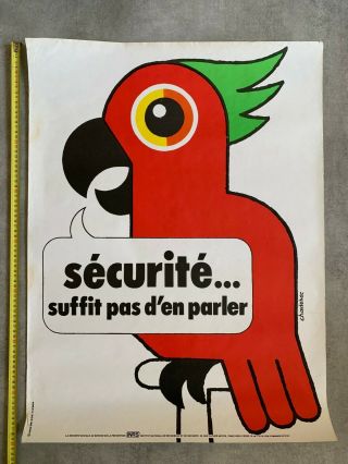 Sécurité By Chadebec Safety Vintage Poster / Sécurité Inrs