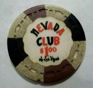 Nevada Club Of Las Vegas Nv Casino Downtown Poker Chip