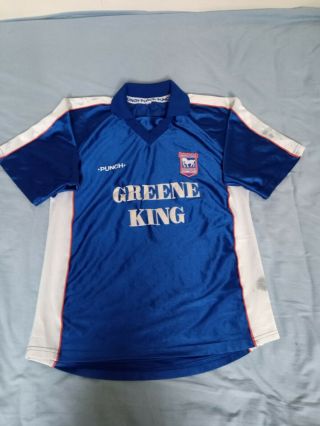 Vintage Punch Ipswich Town Fc Home Football Shirt 1999 - 2000 - 2001 Size M