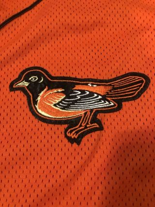Vintage Baltimore Orioles Embroidered Jersey Mascot Mens Xl Orange Sharp Mesh