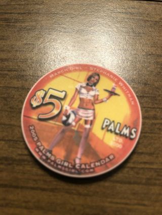 $5 Palms Playboy Woman Las Vegas Casino Chip Is 3.  99