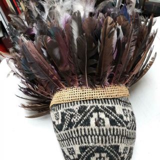 Apache Feather And Woven Headress