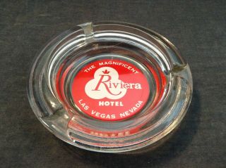 Vintage Glass Ashtray Riviera Hotel Casino The Magnificent Las Vegas Nevada