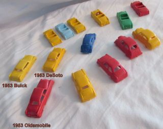 Toy Plastic 14 Cars From The Early 1950 