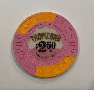 Tropicana Casino Atlantic City Nj $2.  50 Casino Chip