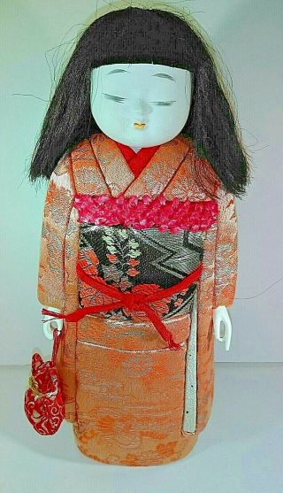 Vintage Japanese Ichimatsu/gofun? Figurine Doll