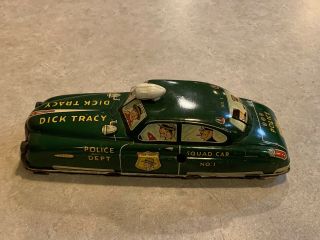 Vintage Tin Dick Tracy Wind Up Police Car