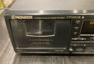 Pioneer CT - W503R Auto Reverse Dual Stereo Cassette Deck Player/Recorder Vintage 3