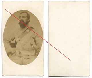 C1860 Cdv Of An Unknown Man,  Military Or Political Leader.  (col2:3)