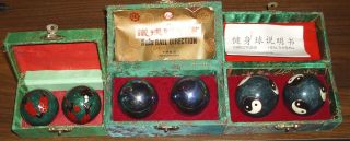 Baoding Chinese Health Exercise Stress Reliever Balls Set Of 3 Boxes