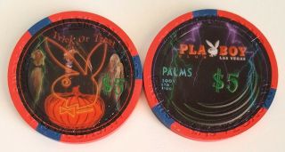 $5 Las Vegas Palms Playboy Club Halloween 2007 Casino Chip - Uncirculated