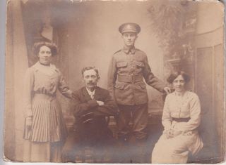 Cabinet Photo Of Soldier With His Family