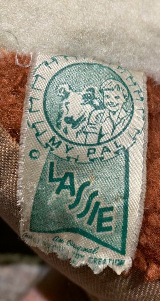 Vintage 1950’s MY PAL LASSIE Stuffed Toy Dog - 14” - Rubber Face - Collie - Lassie TV 3
