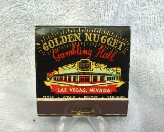 Vintage Golden Nugget Hotel Casino Las Vegas Nevada Feature Matchbook Lqqk 3