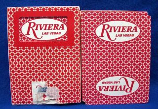 Vintage Riviera Hotel Casino Las Vegas Nevada Playing Cards Unsealed Lqqk