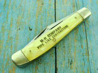 Vintage Kutmaster Utica Ny Usa Folding Advertising Peanut Pocket Knife Knives