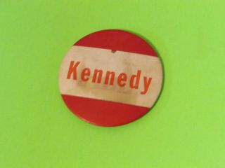 Vintage Kennedy Political Campaign Pin Pinback Button Badge Made In Japan 3 1/2 "