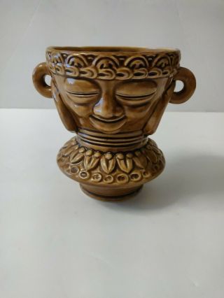 Vintage Islander Stockton California Bar Tiki Mug Cup Smiling Earring Hawaiian