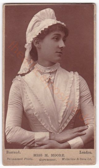 Stage Actress Mary Moore.  Barraud Cdv Photo