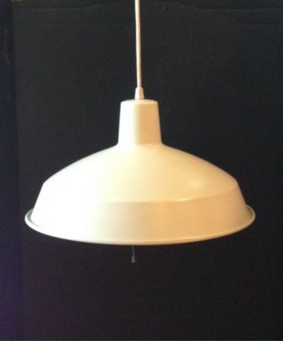 Vintage Yellow Industrial Mid Century Modern Pendant Light Hanging Retro Lamp