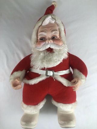 Vintage Rushton Company Santa Claus Rubber Face Doll White Shoes 50s Or 60s