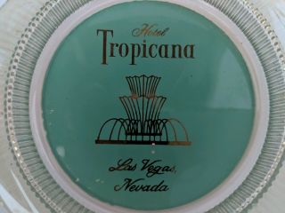 Vintage 1950s Tropicana Hotel Casino Las Vegas Nevada Glass Ashtray