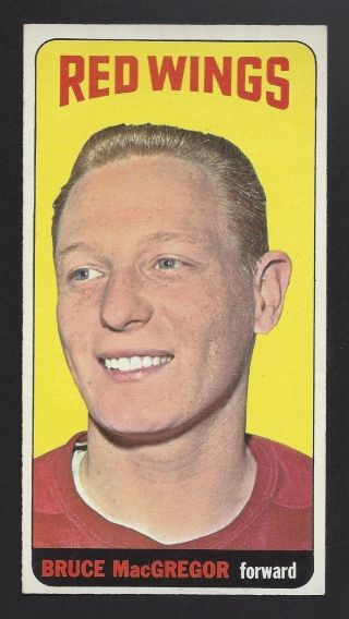 1964 Topps 76 Bruce Macgregor,  Detroit Red Wings,  Vintage Nhl Hockey 1964 - 65