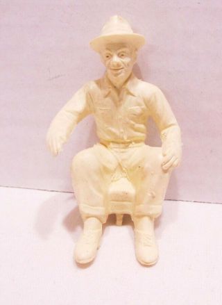Marx Vintage Driver Figure For Tin Climbing Tractor Toy Cream Plastic