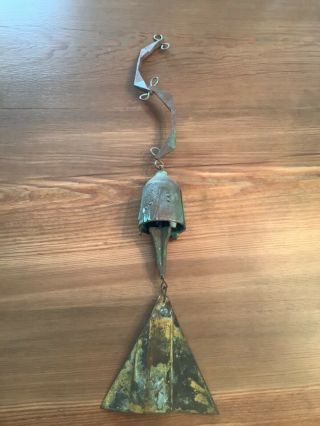 Paolo Soleri Cosanti Vintage Bronze Bell Wind Chime Patina 22”