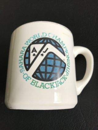 Collectible Sahara World Championship Of Blackjack Cup Coffee Mug Vintage