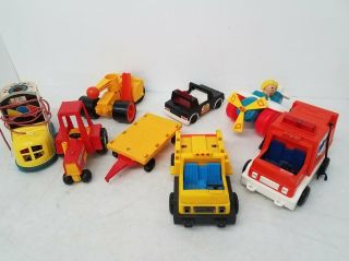 Vintage Set Of Fisher Price Cars 1960 - 80s