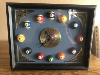 Vintage Pool Ball Wall Clock