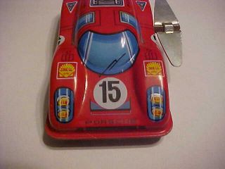 Yone No.  2190 Japan Tin Litho Toy Porsche 917 Wind - Up 3
