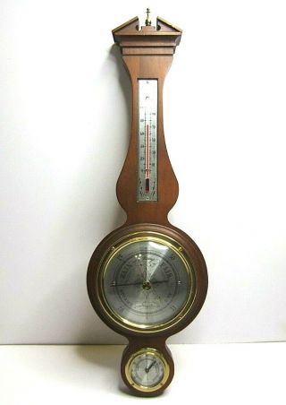 Vintage Mid Century Airguide Wall Thermometer Barometer Banjo Weather Station