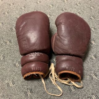 Vtg Professional Wilson Boxing Gloves H1152 Made In Usa 12 Oz 1950 