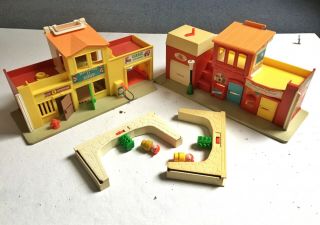 Vintage 1973 Fisher Price Play Family Village With Accessories 997