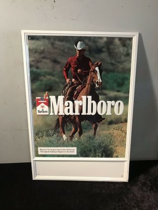 Vintage Marlboro Cigarettes Advertising Sign W/original Letter & Number Stickers
