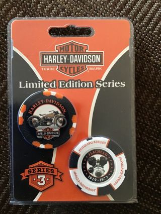 Harley - Davidson Limited Edition Poker Chips Collectors Series 3 Pack 6703