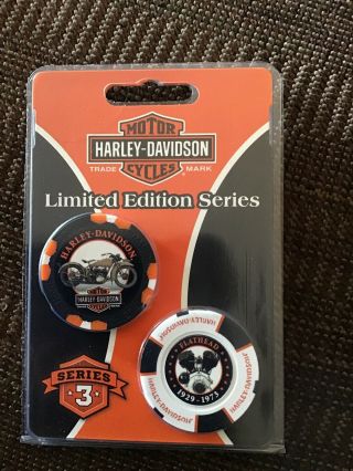 Harley - Davidson Limited Edition Poker Chips Collectors Series 3 Pack 6703 2