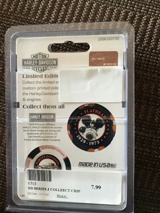 Harley - Davidson Limited Edition Poker Chips Collectors Series 3 Pack 6703 3
