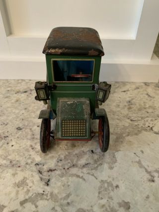 Vtg.  Lever Action Tin Toy,  Model T Ford Car Made In Japan Modern Toys Trade Mark
