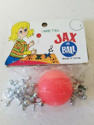 Vintage Nos Jax - N - Ball Collectable Toy 10 - Metal Jax & Rubber Ball
