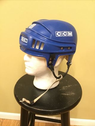 Vintage Ccm Ht2 Royal Blue Hockey Helmet Sz M 7 - 7 5/8